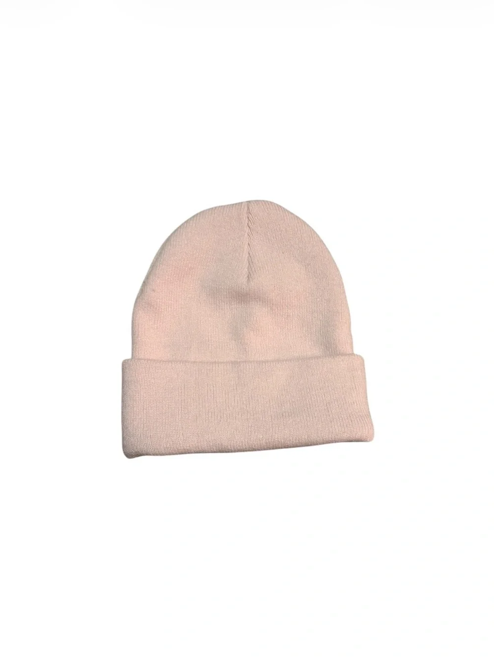 Children's Light Pink Ribbed Cuff Beanie